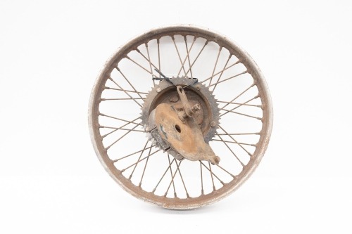 VELOCETTE: A Velocette MAC rear wheel