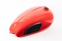 TRIUMPH: A Triumph Bonneville or Trophy four gallon fuel tank, with knee pads - 2