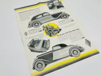 RENAULT: A colour fold-out Sales Brochure for the 1935 12hp & 13.9hp models, English text - 4