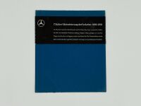 MERCEDES-BENZ: A 12-page colour factory brochure "75 Jahre Motorisierung des Verkehrs 1886-1961", German text in original blue cover with black wrap around sticker still intact. - 2