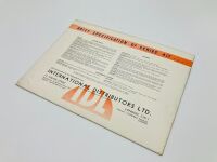HUPMOBILE: A 12-page colour Sales Brochure for the 1934 model range including Series 417, 427 and 421, published by International Distributors Ltd of London SW1 - 3