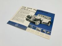 HUPMOBILE: A fold-out Sales Brochure for the 1933 model range, published by Garratt's Ltd of Elizabeth Street, Sydney - 4