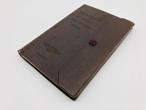 BENTLEY: A 4 1/4-litre Instruction Book, inscribed with chassis number B30KT.