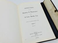 BENTLEY: A 4 1/4-litre Instruction Book, inscribed with chassis number B30KT. - 5