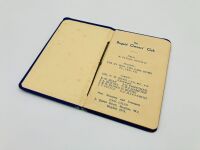BUGATTI: A hardcover pocket book "Fixtures for 1939" published by the Bugatti Owner's Club - 2