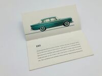 MERCEDES-BENZ: A 24-page colour booklet on the 1960 Passenger Car model range including 'Ponton', 'Fintail', 300D, 190SL and 300 SL models, English text. - 5