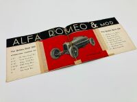 ALFA ROMEO: a fold-out colour brochure for the 1932 8C model - 4