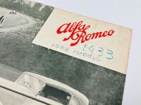 ALFA ROMEO: A fold-out Sales Brochure for the 1933 8C 2300, English text - 2