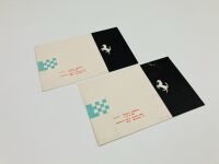 FERRARI: An English 4-page folder for the 410 Super America road car, with a duplicate - 2