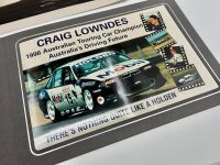 CRAIG LOWNDES: A group of HRT items including a colour photo mounted on card with signature, three loose photos and two Classic Carlectable models, one 1:43 and the other 1:64 scale. [Location: Sydney] - 8