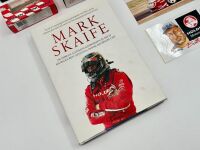 MARK SKAIFE: A hardcover autobiography 'Mark Skaife: The Complete Illustrated Autobiography of One of Australia's Most Successful Touring Car Drivers', together with two 1:64 scale models by Classic Carlectables and three photos including one signed. [Loc - 2