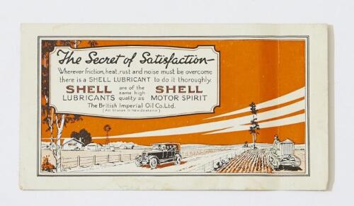 SHELL: Shell Motor Spirit "The Secret of Satisfaction" ink blotting card