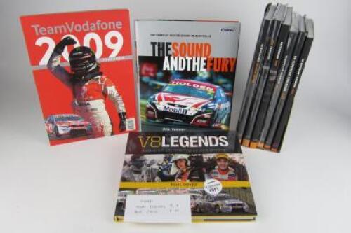 V8 SUPERCARS: Nine V8 motorsport books (signed Beechey and Jane)