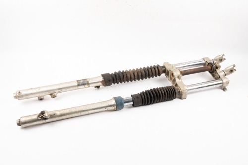 FORKS: A set of competition telescopic forks, thought to be Japanese made, 1.1m length, moves