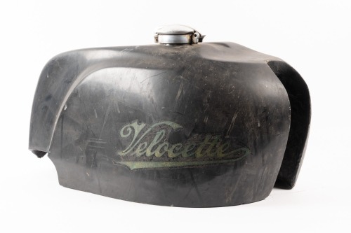 VELOCETTE: A large capacity Velocette fuel tank, a genuine Geoff Dodkin accessory for long distance racing