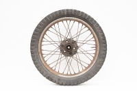 VELOCETTE: A Velocette 19 inch rear wheel