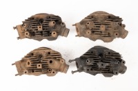 VELOCETTE: A group of four Velocette MAC iron cylinder heads