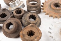 VELOCETTE: A tub of assorted Velocette MOV / MAC engine shock absorber / sprockets - 2
