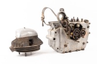 ROYAL ENFIELD: A Royal Enfield 350 bottom end engine with cylinder head, turns