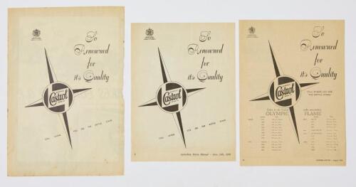 CASTROL: Castrol Press advertisements "So renowned for its quality including the radio times for hearing the 1956 Melbourne Olympics