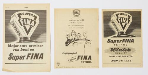 FINA PETROL: Three Fina Petrol press advertisements