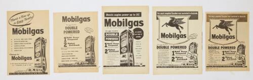 MOBIL: Four Mobilgas press advertisementisements - double powered
