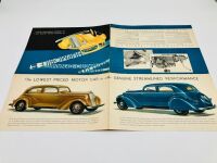 HUPMOBILE: An eight-page fold-out colour Sales Brochure for the 1935 Series 518 Aero-Dynamic - 4
