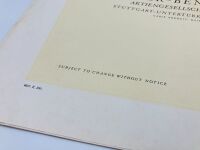 MERCEDES-BENZ: An 18-page Sales Brochure for the 1930 460 Nurburg, English text - 8