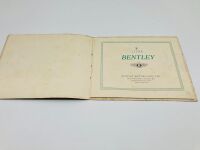BENTLEY: An original cord-bound Sales Brochure for the 3 1/2-litre model, 22-pages, Publication Reference No. 8/34 - 5