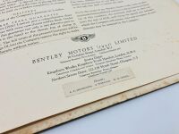 BENTLEY: An original cord-bound Sales Brochure for the 3 1/2-litre model, 22-pages, Publication Reference No. 8/34 - 6