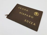 SKODA HISPANO SUIZA: A Deluxe Sales Brochure for the Czech-made Hispano Suiza, gilt embossed hardcover tied with cloth, beautifully illustrated with a small number of lithographs, German text. - 2