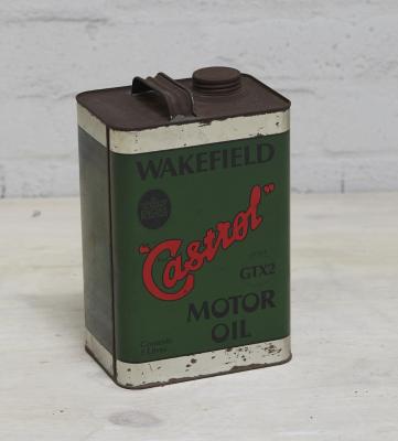 WAKEFIELD: c1988 Wakefield Castrol Anniversary 5 Litre Motor Oil GTX2 can, 25cm high.