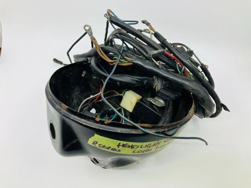 BMW: An original incomplete headlight shell and wiring loom from a 1980 R100RT [Location: Sydney]