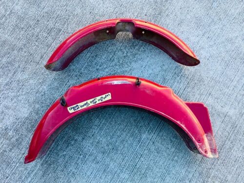 BMW: A pair of red front/rear guards to suit /5, /6 & /7 models [Location: Sydney]