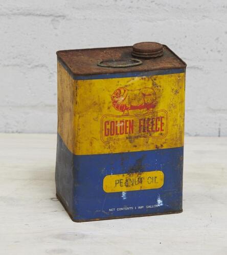 GOLDEN FLEECE: A 1960s Golden Fleece Peanut oil tin