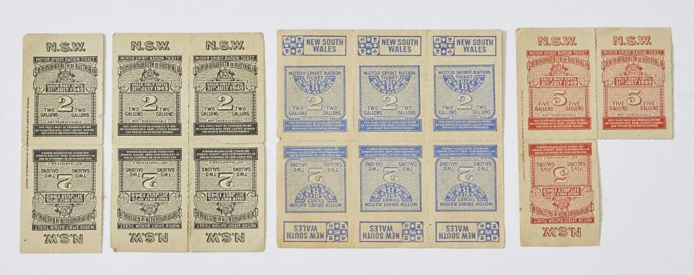 FUEL RATION: A c1949 NSW Government issued Motor Spirit Fuel Ration ...