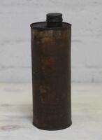 MOBIL: Mobiloil Artic One Quart Cylinderical Tin - 2