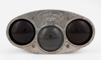 TAIL LAMP: A circa 1920s Marmon (USA) three lens tail lamp, model Type-A, convex lens width 7cm, overall unit width 23.5cm