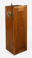 ACETYLENE GENERATOR: A circa 1910s running board acetylene generator made by the Acetylene Illuminating Co. (England), presented in timber box, includes printed instructions, tank, gauge and handle, box 50cm long, 20cm high, 22cm deep - 2
