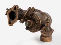 CARBURETTOR: An Ensign (USA) 1-3/4 inch inlet size brass carburettor, stamped 'PAT JUNE 10 1913', believed to suit truck or tractor - 3