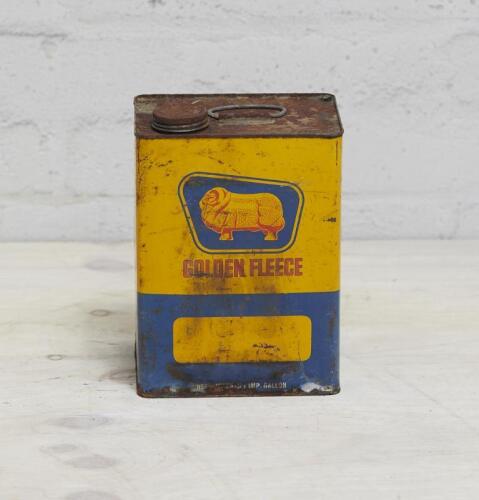 GOLDEN FLEECE: A 1970s 1 Imperial Gallon oil tin