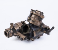 CARBURETTOR: A solid brass carburettor, inlet width 3.5cm, manufacturer unknown