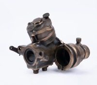 CARBURETTOR: A solid brass carburettor, inlet width 3.5cm, manufacturer unknown - 2