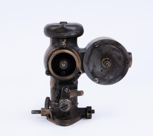 RAYFIELD: A circa 1930s solid brass one barrel Rayfield M3V carburettor