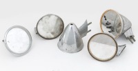 MIRRORS: Four early torpedo style side mirrors and some associated parts