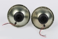 LUCAS: A pair of Lucas P700 tripod style headlamps, lens width 19cm, believed to suit 1950s British makes mostly - 2