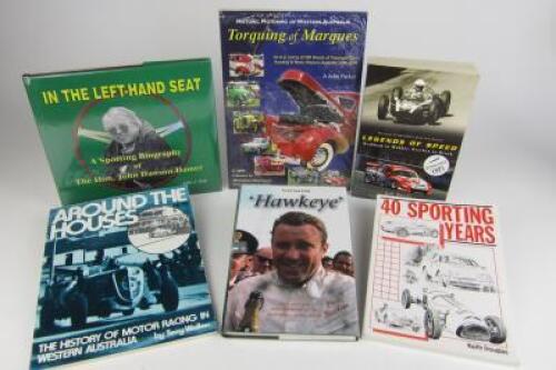 MOTORSPORT: Six motorsport related books (signed Hawkins)
