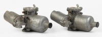 S.U. CARBURETTORS: Two S.U. carburettors model HS4, one marked AUD325F & other AUD135F, inlet size both 3.8cm, believed to suit MG - 2