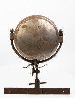 C.M HALL: A large circa early 1920s C.M Hall (USA) headlamp fixed to girder & mount bracket, lens diameter 21.5cm - 2