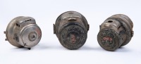 HEADLAMPS: Three small headlamps believed to be possibly motorcycle headlamps, includes two Powell & Hanmer lamps and one unknown lamp - 2
